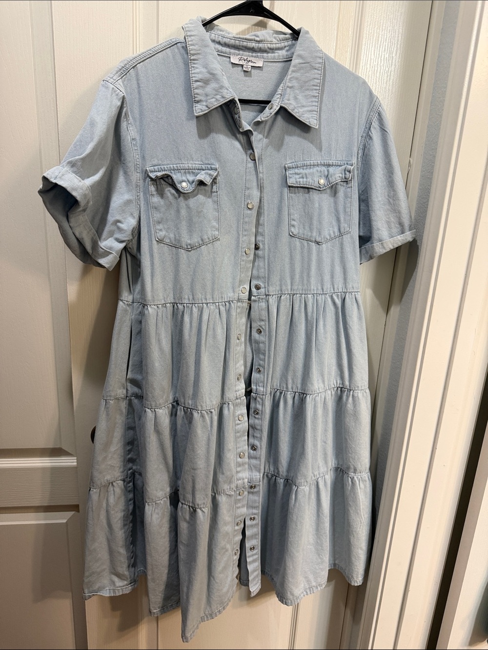 Polagram Light Blue Denim Shirt Dress